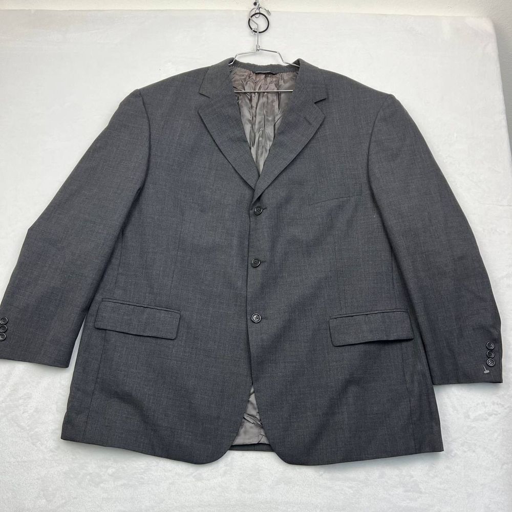 Brooks Stretch Blazer Suit Men 50R‎ Gray 3 Buttons 100% Wool